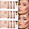 HelloKiss 3pcs Concealer Stick Set with Makeup Brush White Pink Black